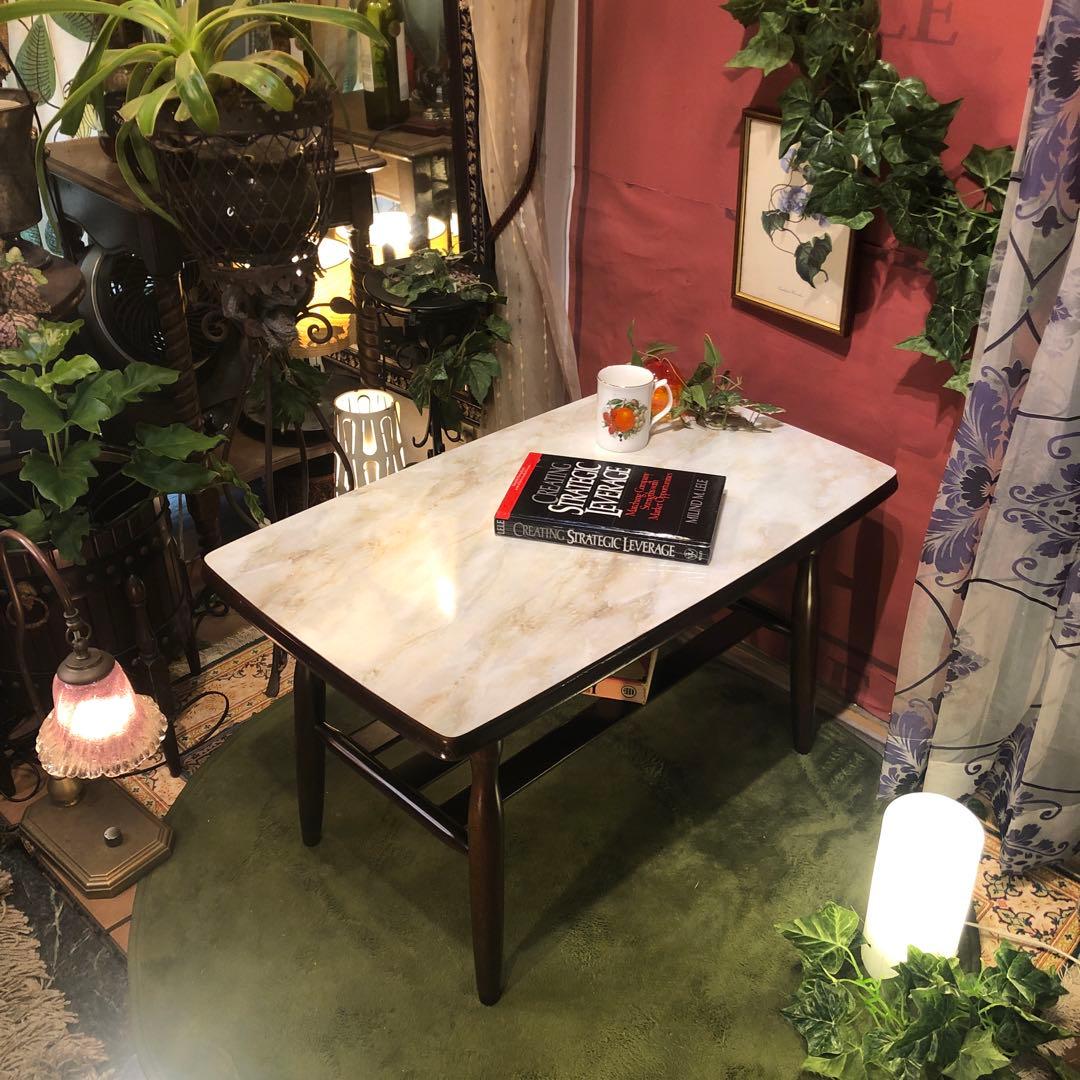 Sale ヴィンテージ 60’s 棚付き　リビングテーブル　コーヒーテーブル