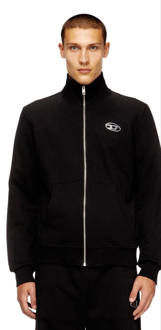 DIESEL ブラック ジップアップジャケット