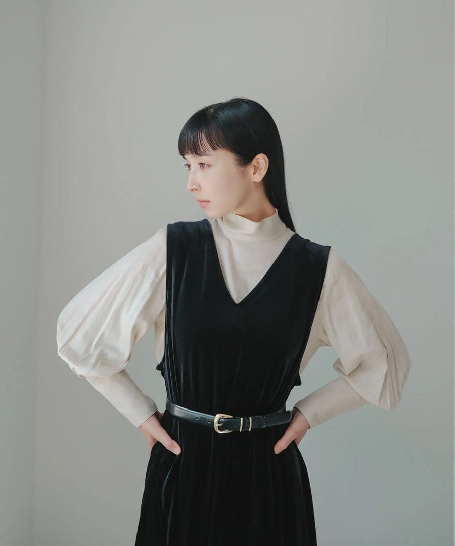 foufou THE DRESS #16 サイズ1 ノースリーブベロアワンピース