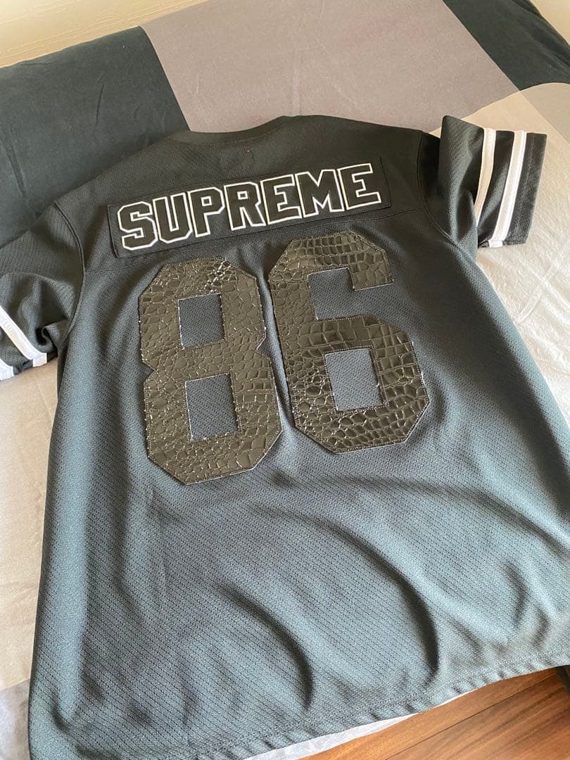 シャツ Supreme Faux Croc Football Jersey Black