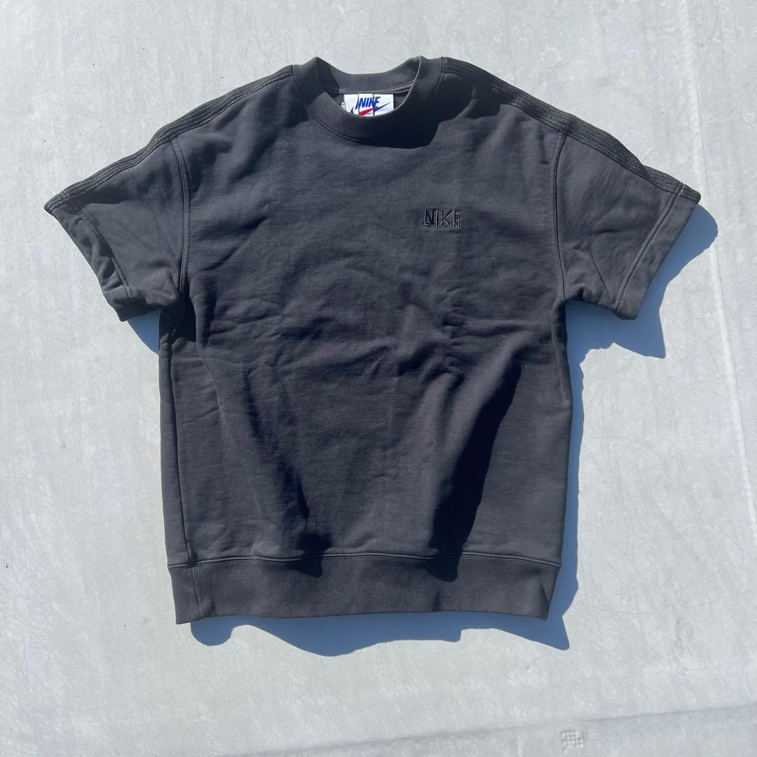 sacai nike 半袖　スウェット　サイズＬ　ブラック