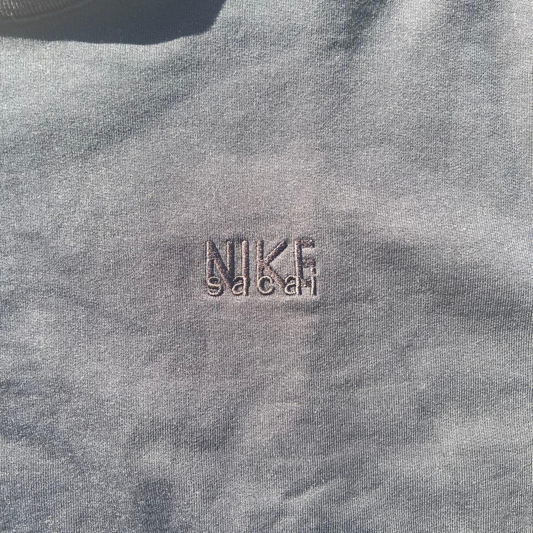 sacai nike 半袖　スウェット　サイズＬ　ブラック