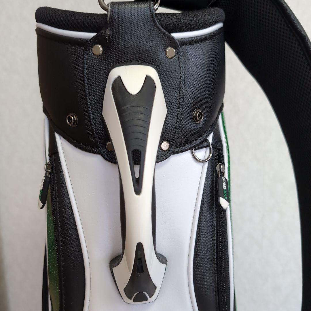 BEAMS GOLF キャディバッグ ホワイト/グリーン