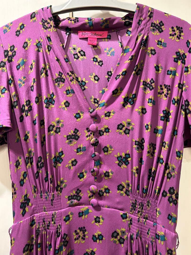 Betsy Johnson シルク　ワンピース　ベッツィ　ジョンソン