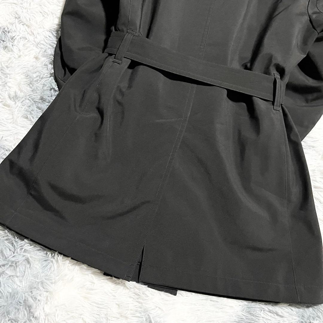 極美品　バーバリーブラックレーベル トレンチコート ライナー付 ベルト 黒 S