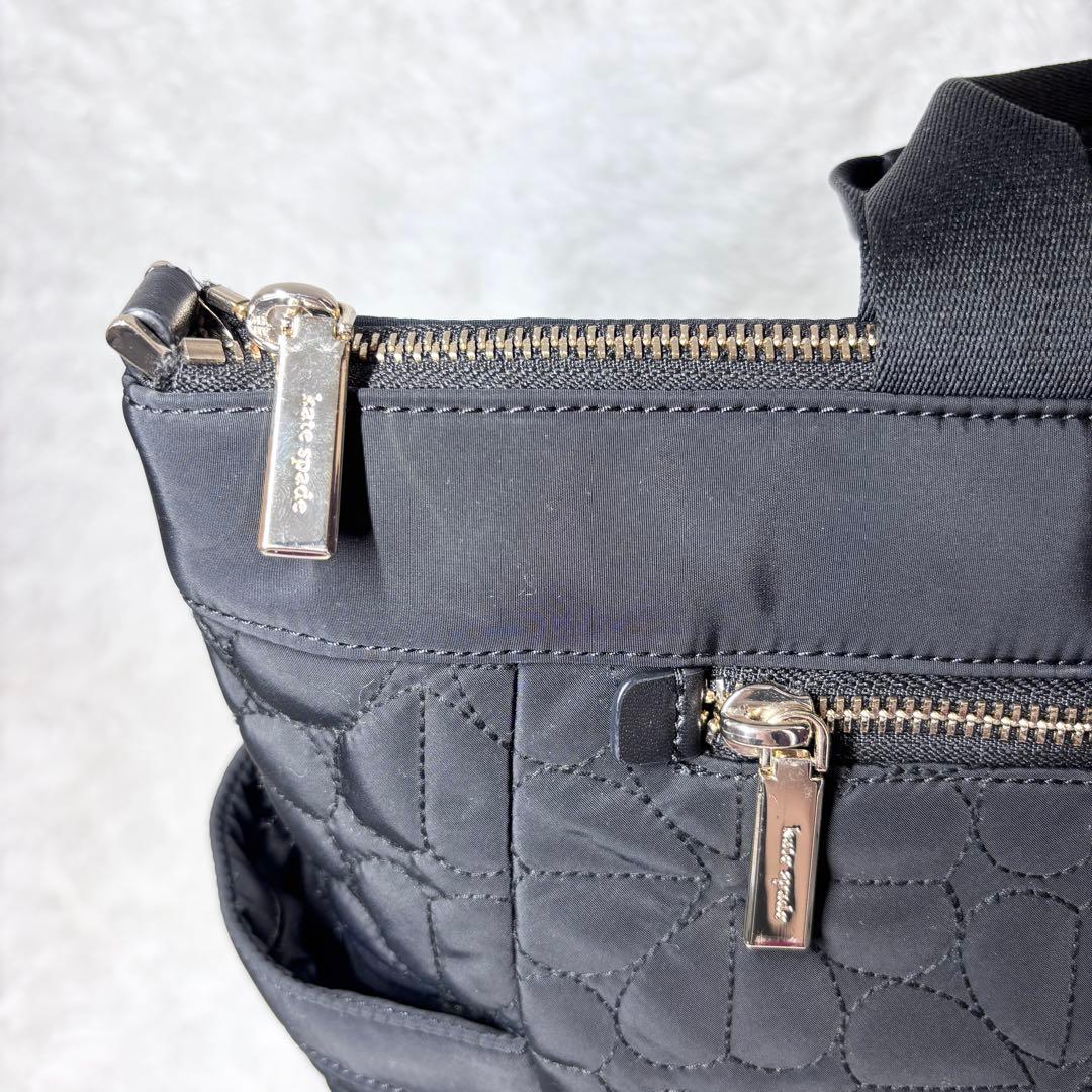 【美品】 大容量 ケイトスペード 3way リュック 黒 ブラック キルティング