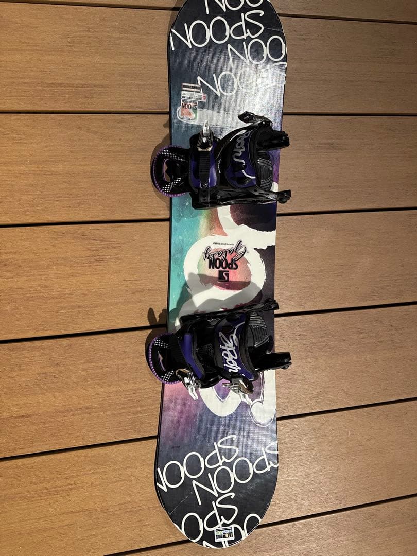 キッズスノーボード SPOON 110cm＋バイン＋ダイヤルブーツ　2023年