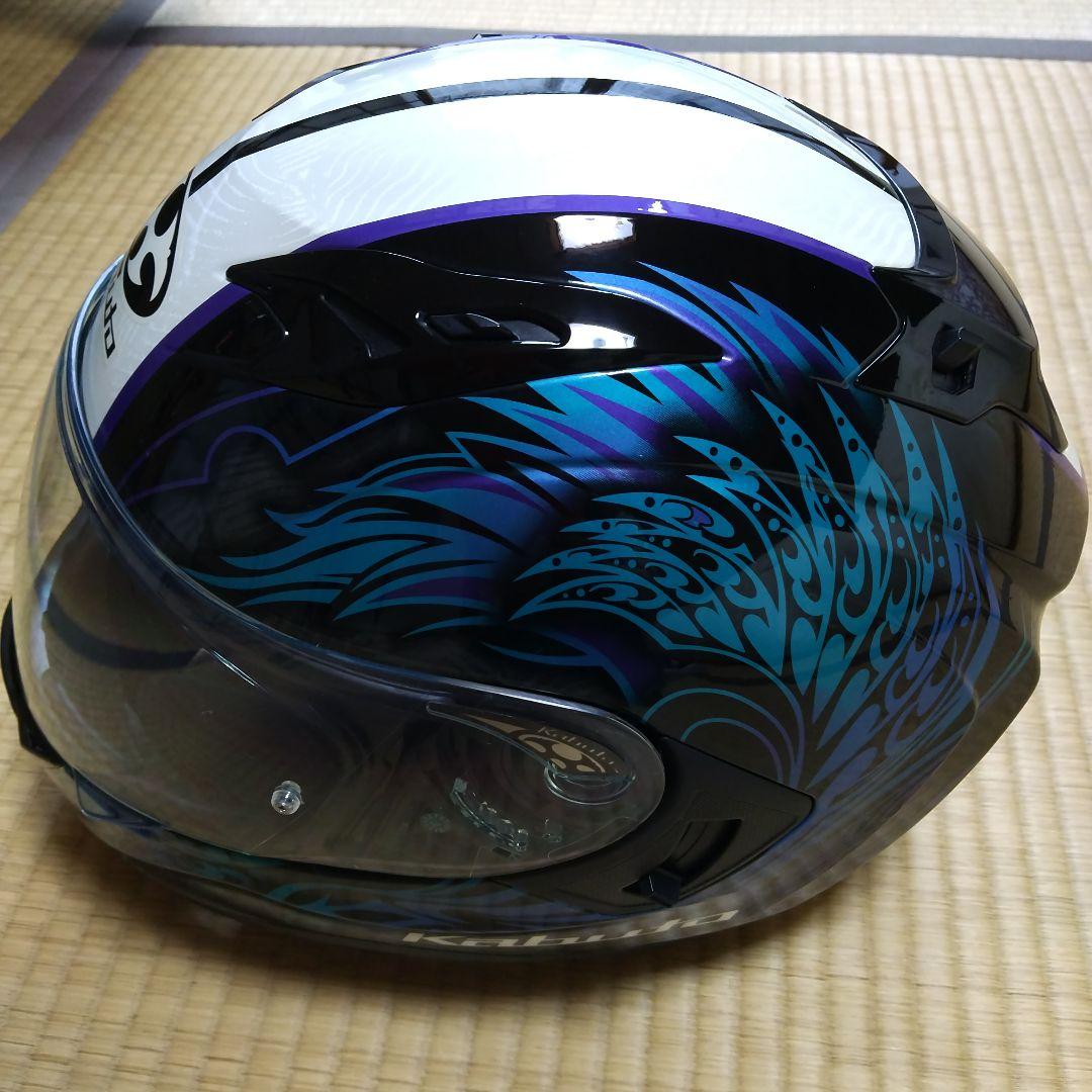 オージーケーカブトKAMUI3エテルノブラックブルー XLサイズ❰インカム付き❱