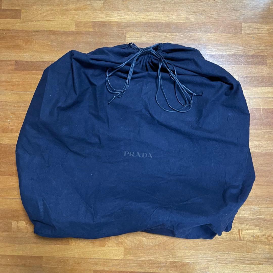 【美品】PRADA キャンバス オーストリッチ トートバッグ　汽車