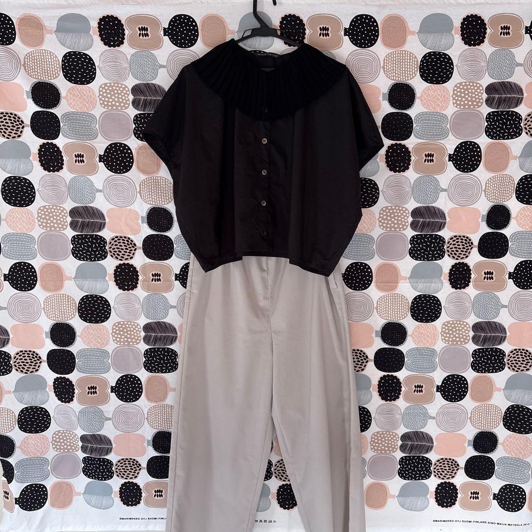 ミズイロインド　プリーツカラーシャツ