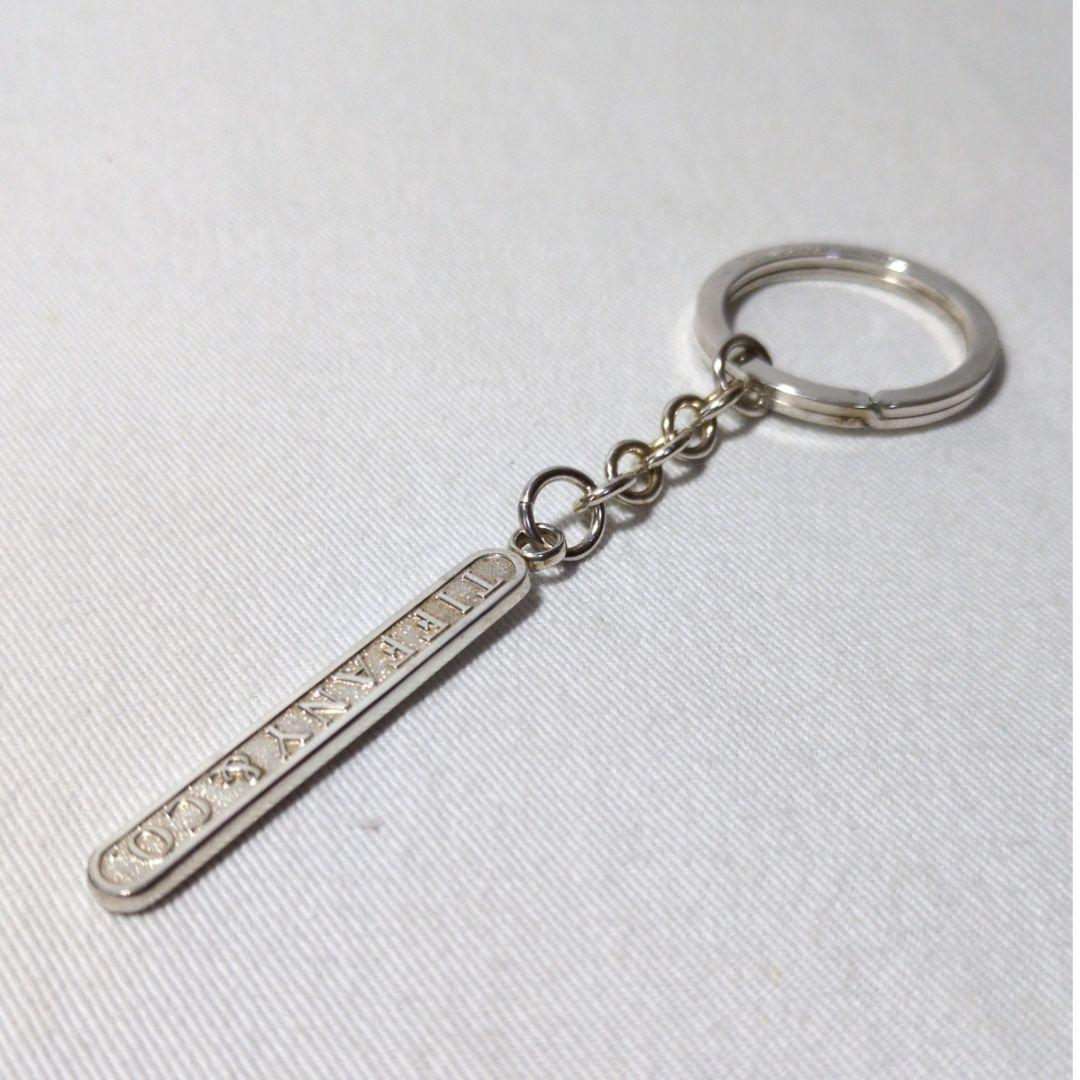 美品　ティファニー　TIFFANY　シルバー　925　ロゴ　バー　キーリング