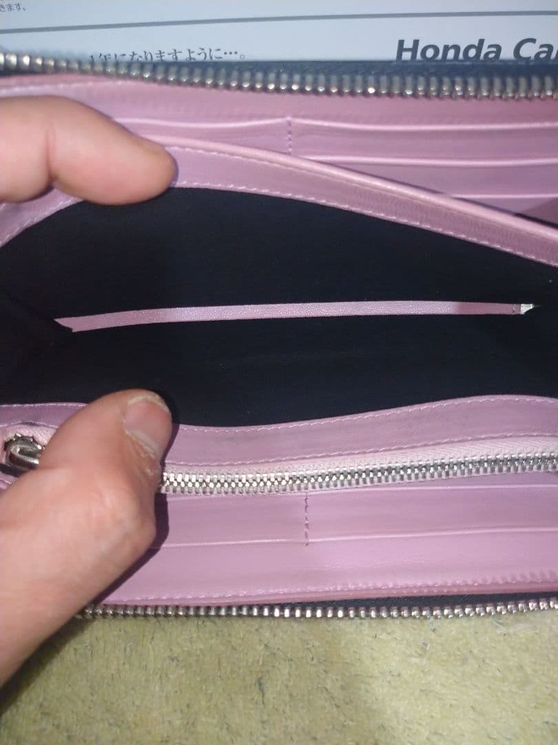 【希少】バレンシアガ　 ペイント加工　ラウンドファスナー長財布