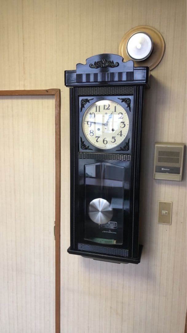 ヴィンテージ時計　愛知時計　ゼンマイ式柱時計