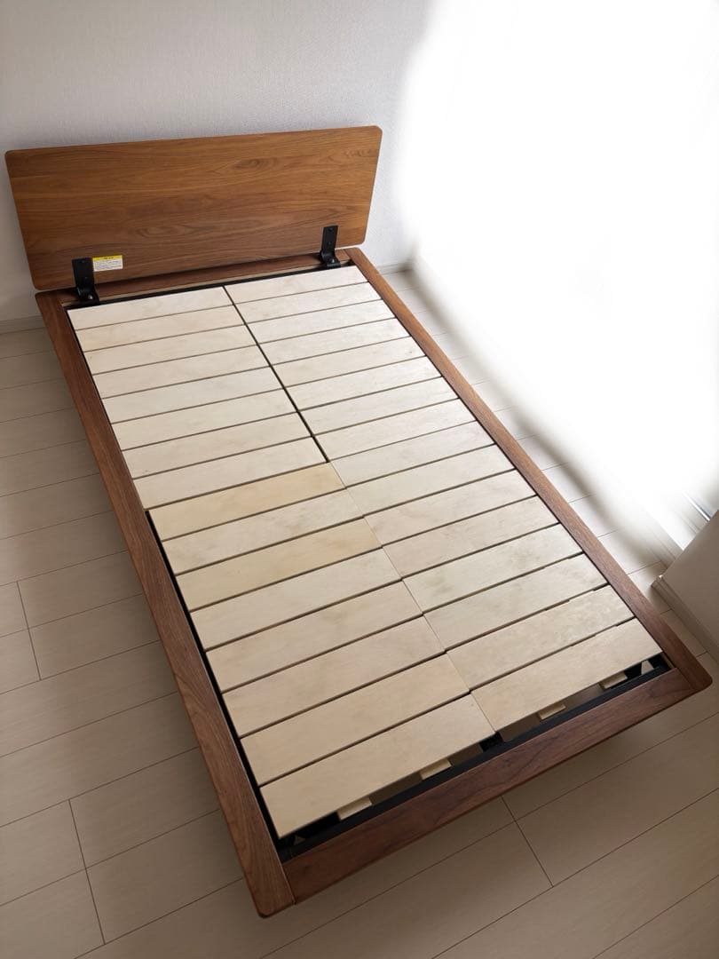 無印　ベッドフレーム・ヘッドボード・脚　セミダブル