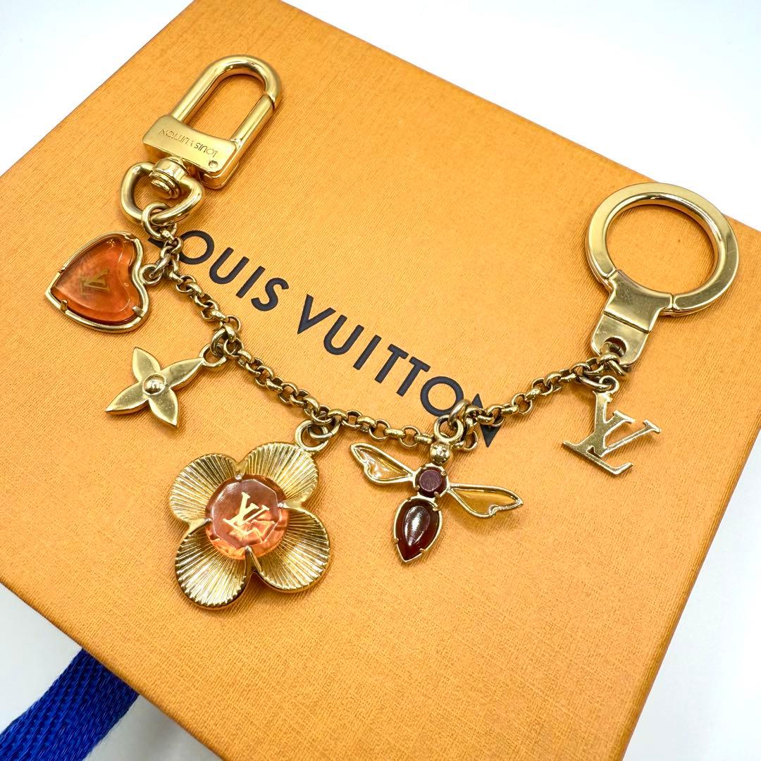 【鑑定済】 ルイヴィトン ビジューサック・シェンヌビーフルール バッグチャーム