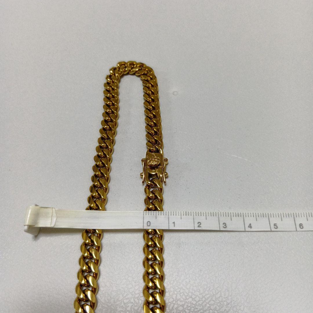 ゴールドネックレス マイアミ キューバン リンク チェーン 18K刻印あり
