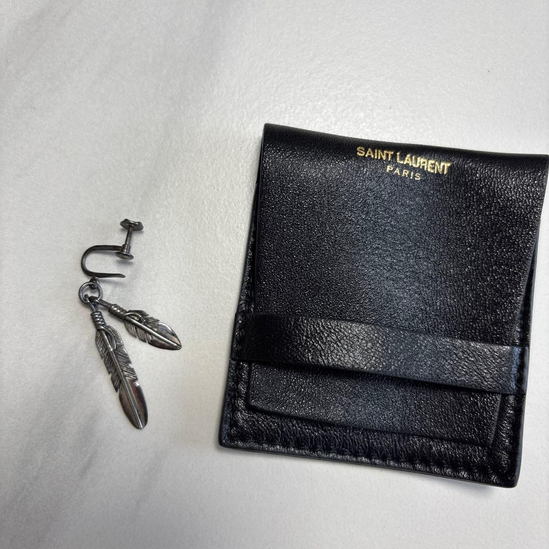 SAINT LAURENT 羽根モチーフ フェザー　イヤリング