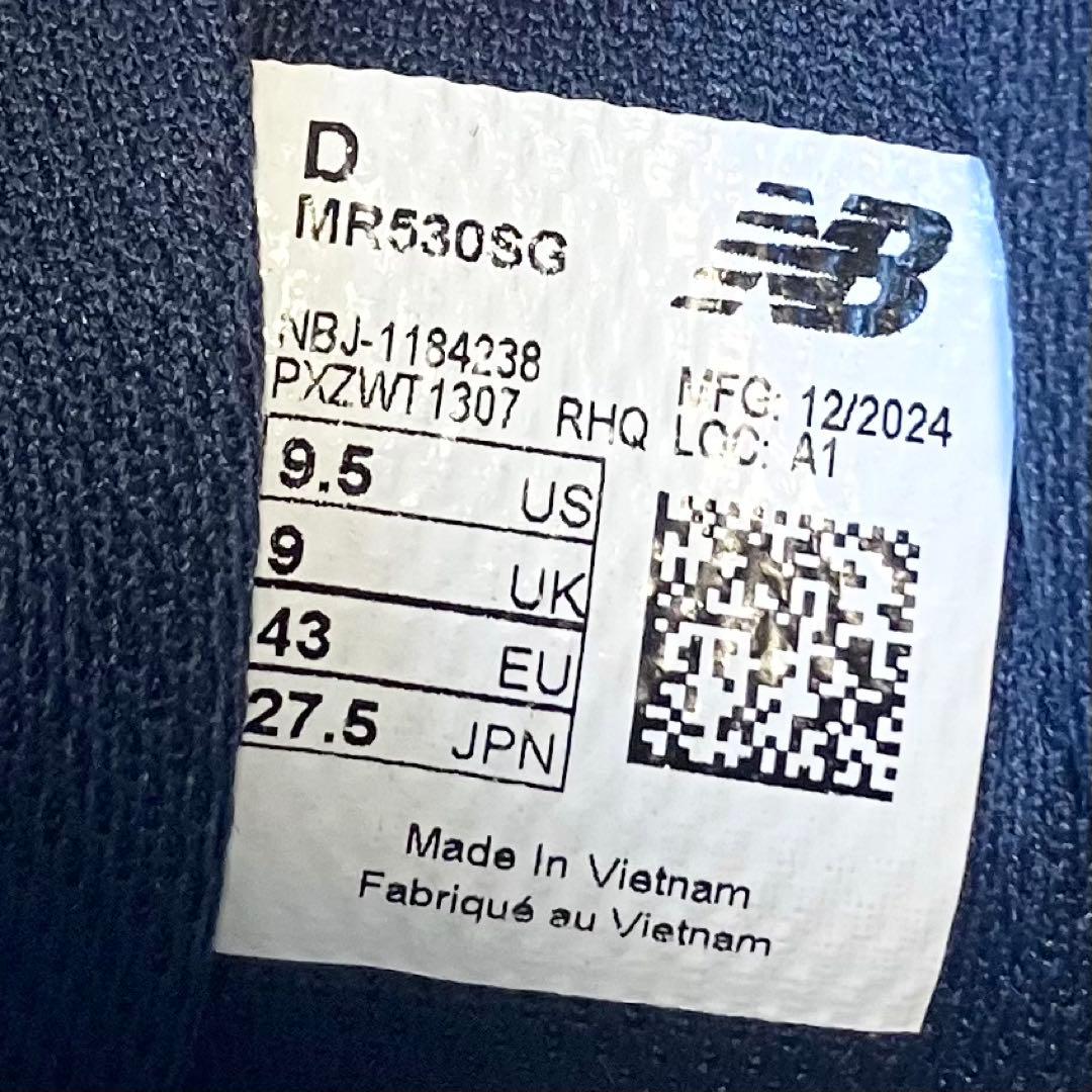 【極美品】ニューバランス MR530SG スニーカー ホワイト 27.5cm