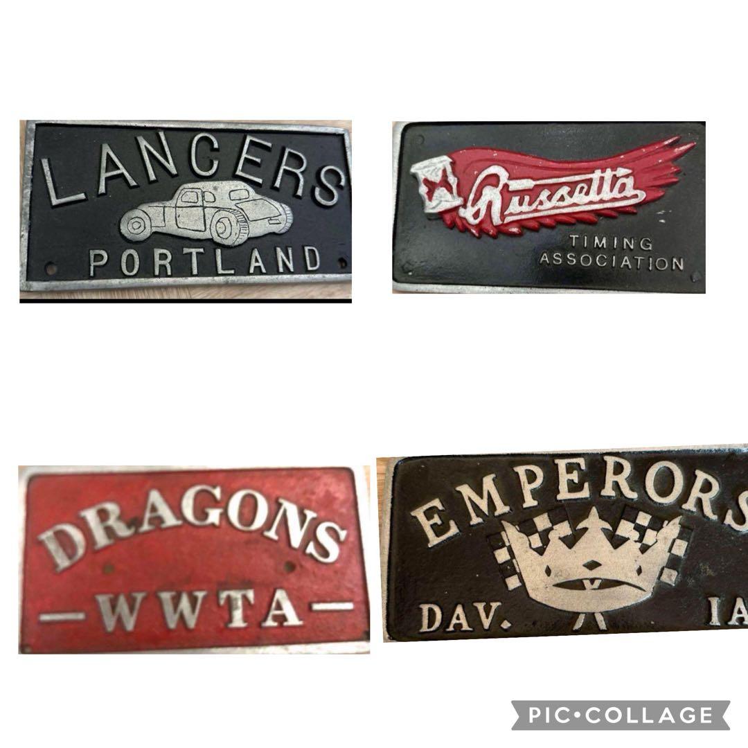 【激レア】ヴィンテージ × カスタム × USホットロッドカークラブプラーク4点