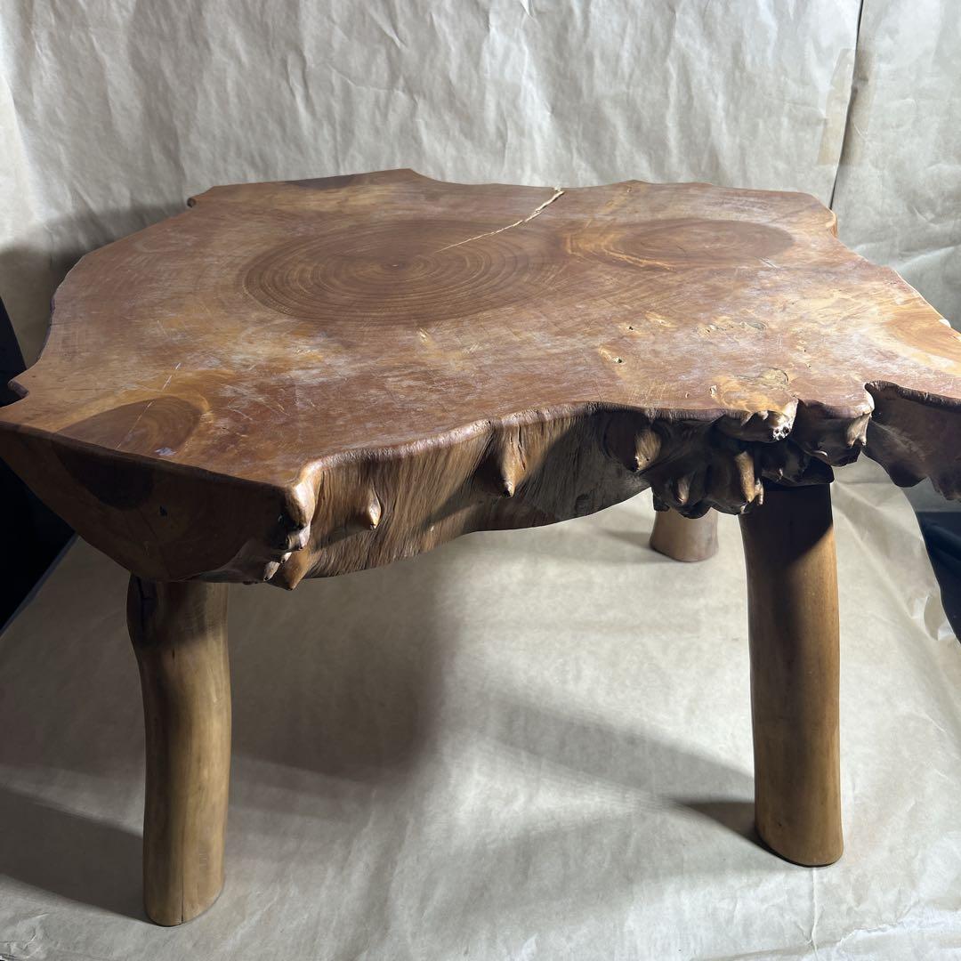 屋久杉　輪切りテーブル　一枚板 座卓 ローテーブル
