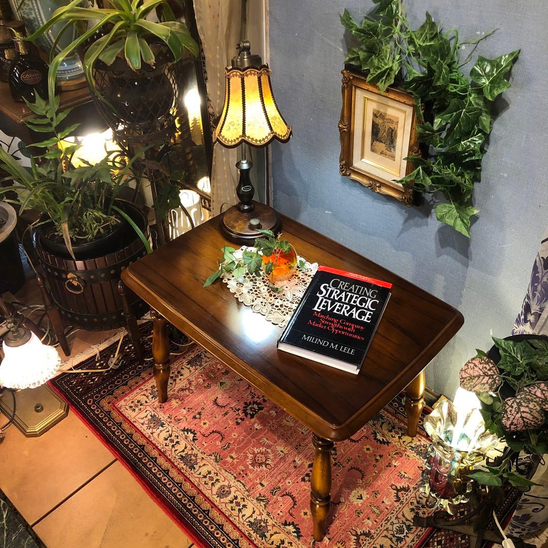 美品　カリモク　ヴィンテージ　コロニアル コンパクト　テーブル