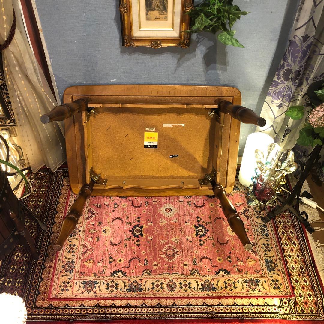 美品　カリモク　ヴィンテージ　コロニアル コンパクト　テーブル