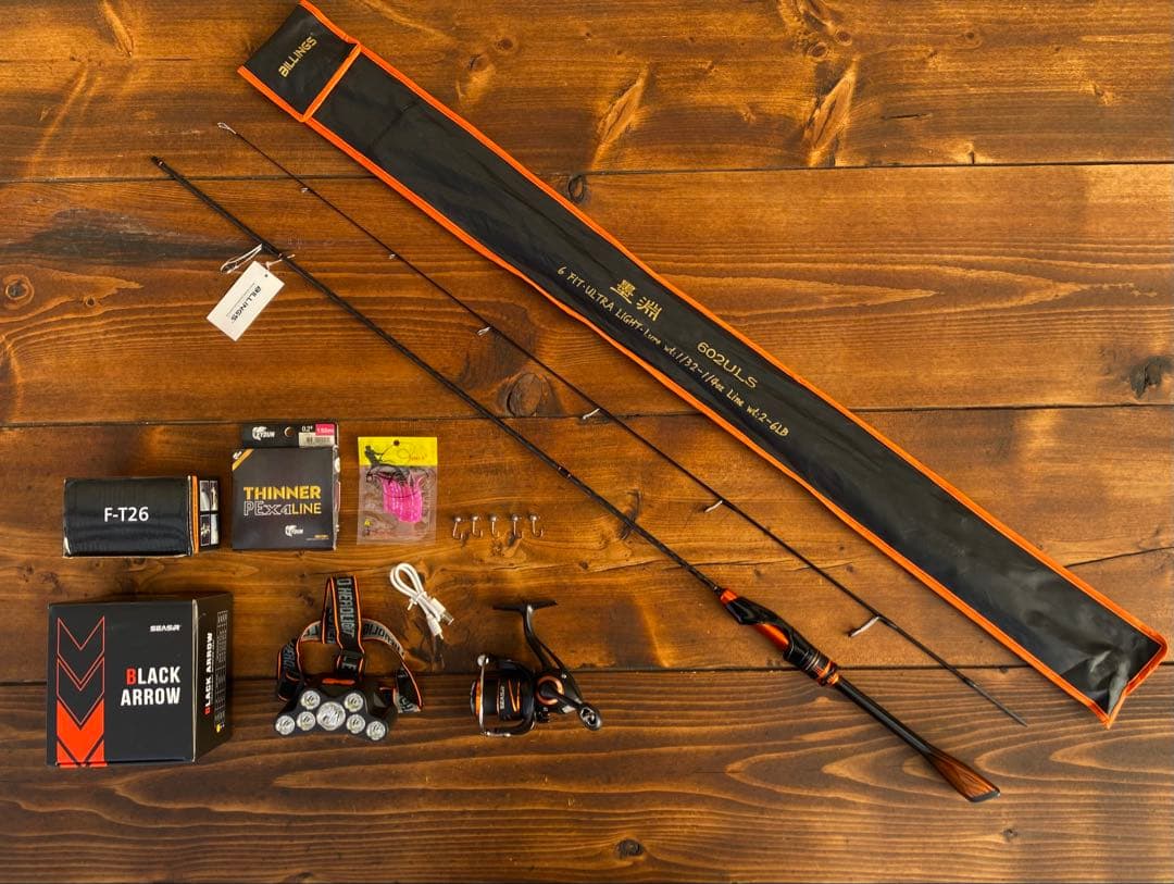 アジングセット　超軽量　アジングロッド　6ft 1.8M スピニングロッド　新品
