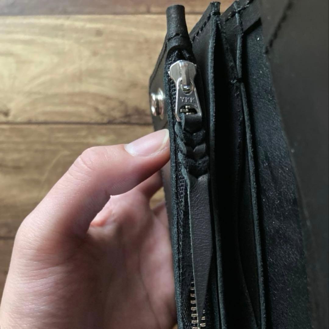 【お札を折らずに収納】トラッカーウォレット150（ミドル）3層【受注生産】