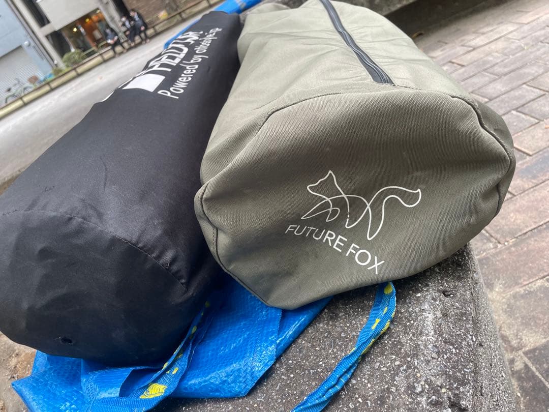 future fox 2wayワイドコット&FIELDOORインフレーターマット