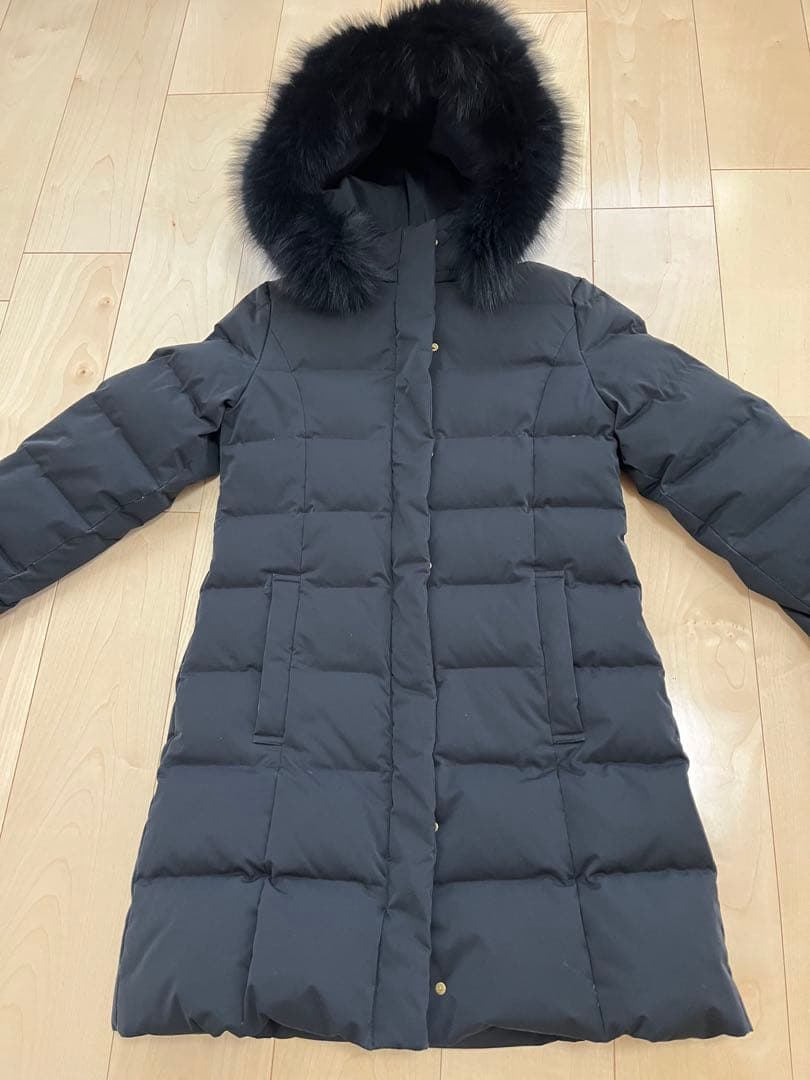 Demi-Luxe BEAMS ブルーフォックスファーフードダウンコート　黒