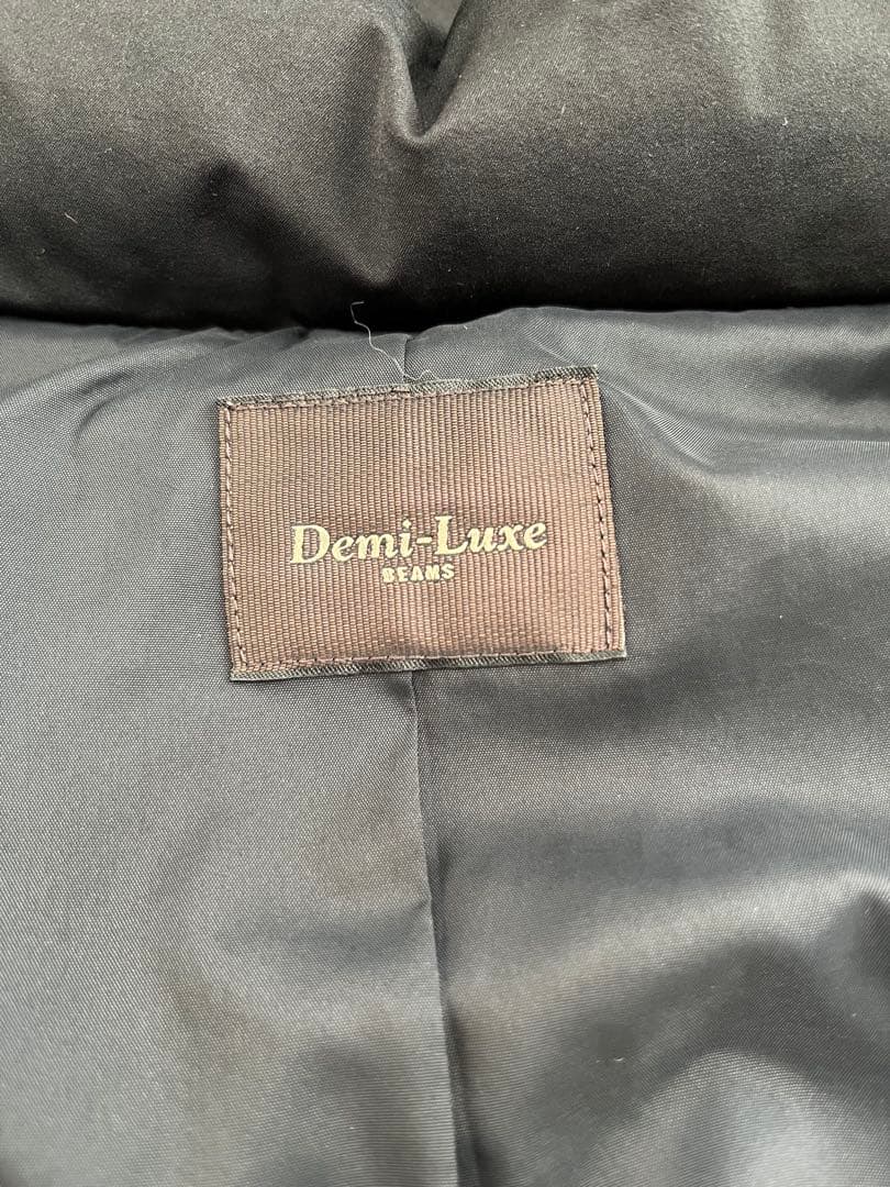 Demi-Luxe BEAMS ブルーフォックスファーフードダウンコート　黒