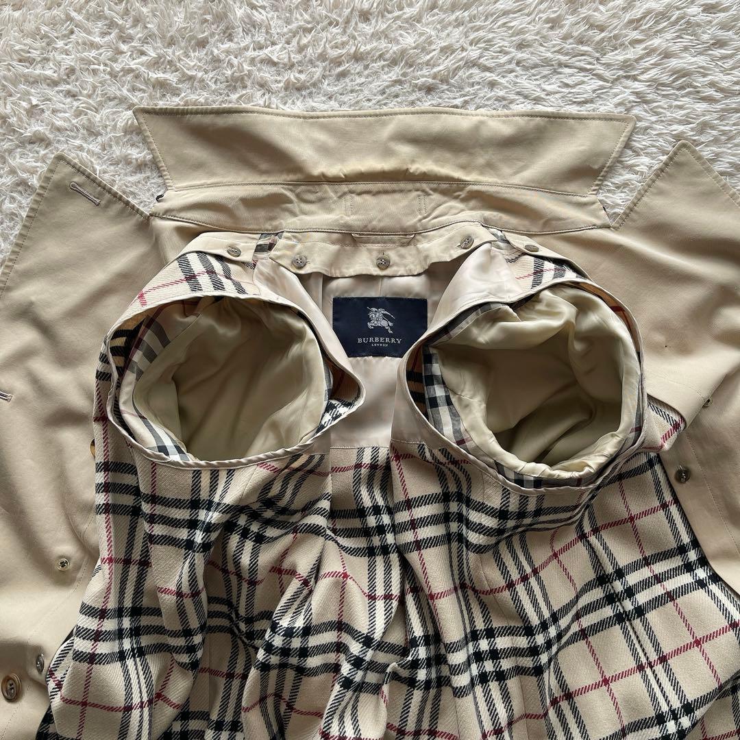 【大きいサイズ44】バーバリーロンドン トレンチコート ノバチェック ライナー
