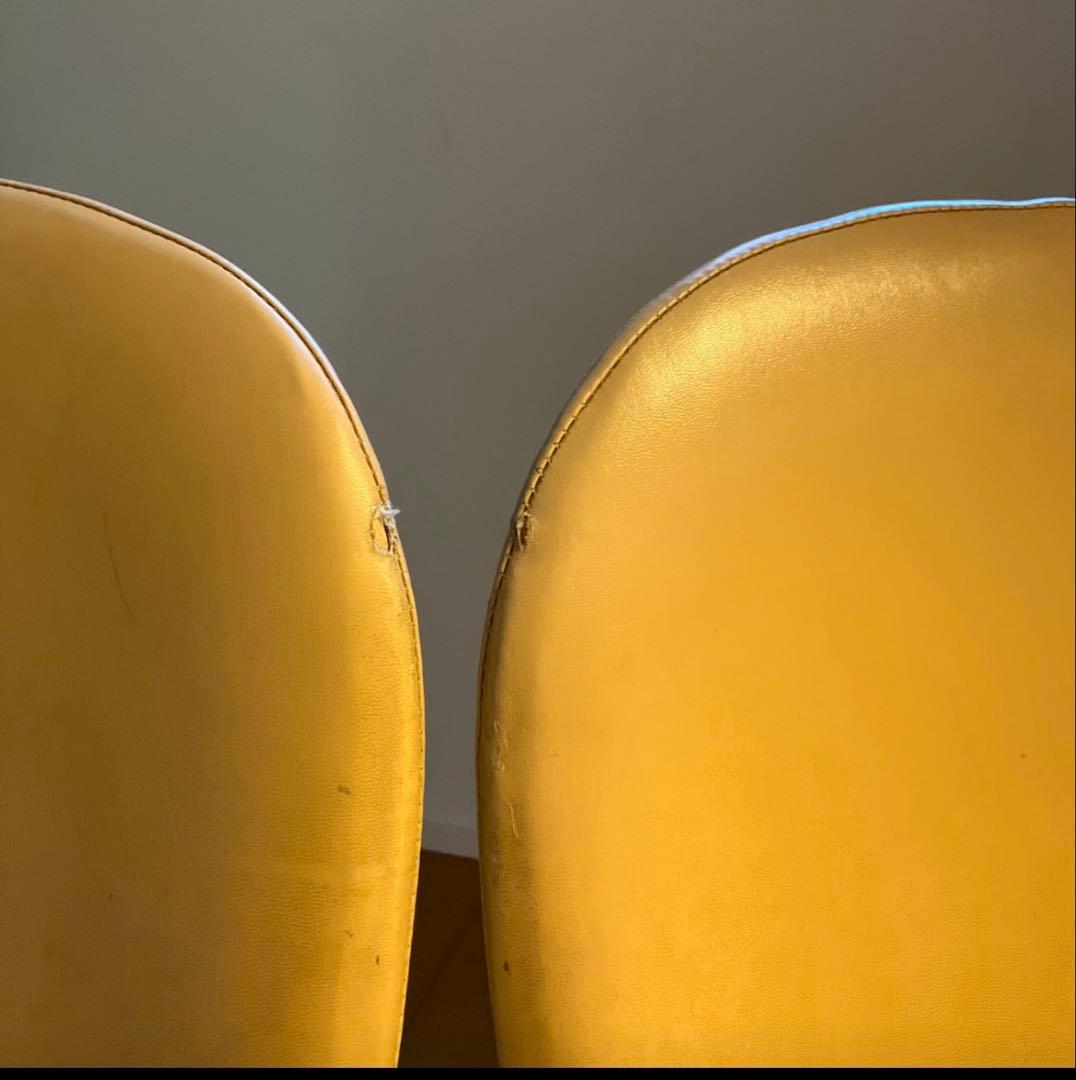 回転椅子　東洋家具　2脚セットTOYO FURNITURE 黄色　アンティーク