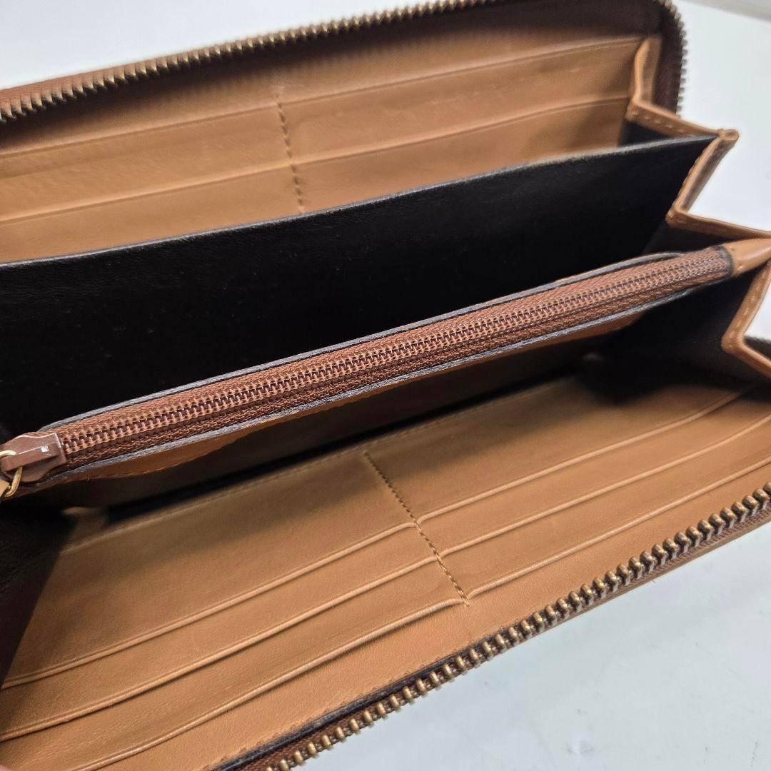 美品 GUCCI ラウンドファスナー マイクロシマレザー ホースビット