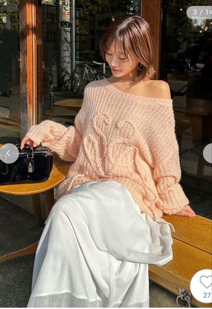 新作新品タグ付き　スナイデル♡ ロゴローゲージニットプルオーバー