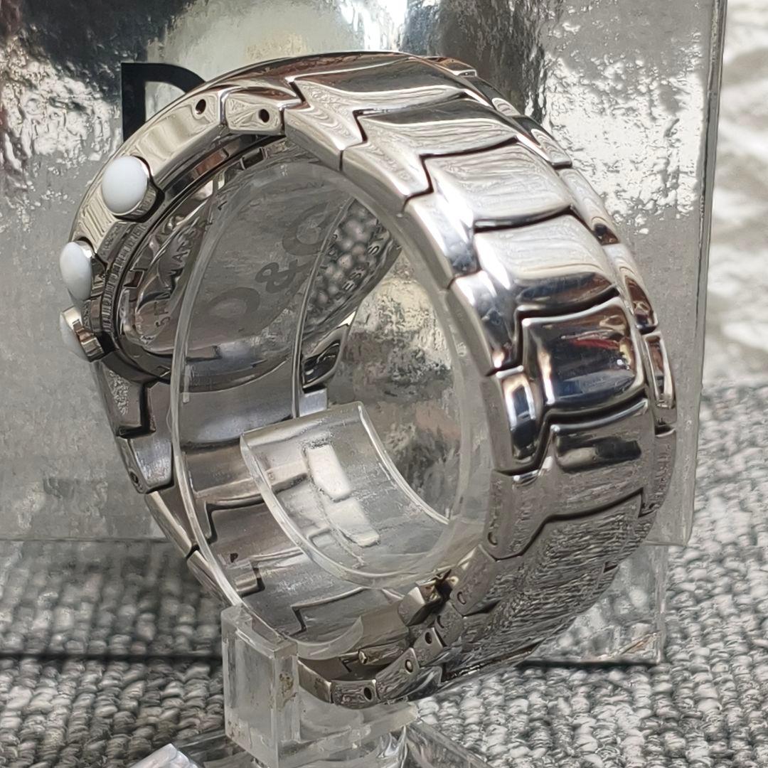 ♥️ 動作品 D&G クロノグラフ 時計 シルバー SANDPIPER ホワイト