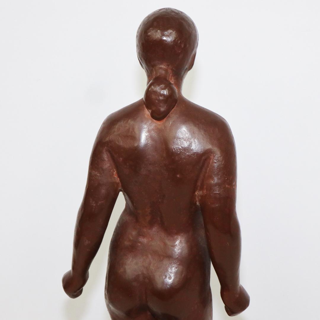 真作　三枝惣太郎　裸婦像　鉄製　ブロンズ像　在銘