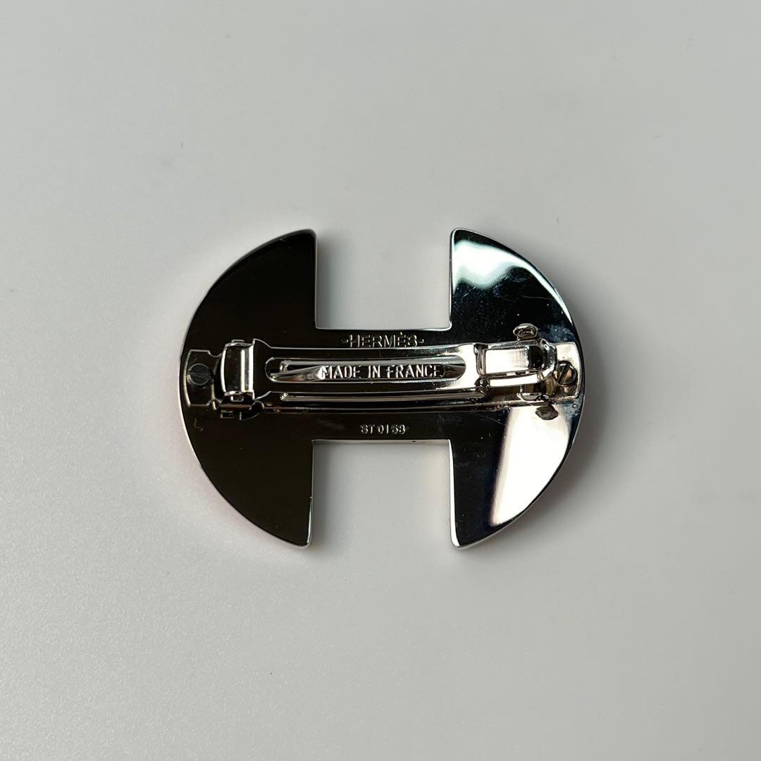 美品 エルメス HERMES Hモチーフ バレッタ ヘアアクセサリー