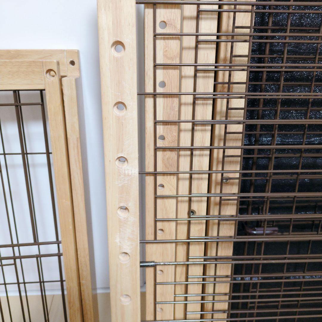 リッチェル 木製スライドペットサークル レギュラー ナチュラル 屋根付