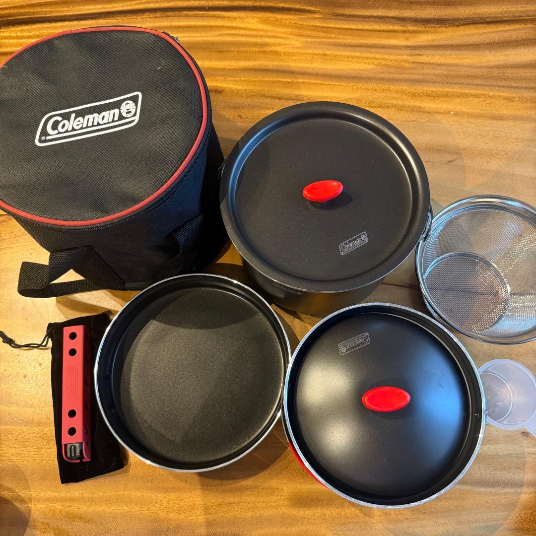 Coleman アルミクッカーセット　収納バッグ付き