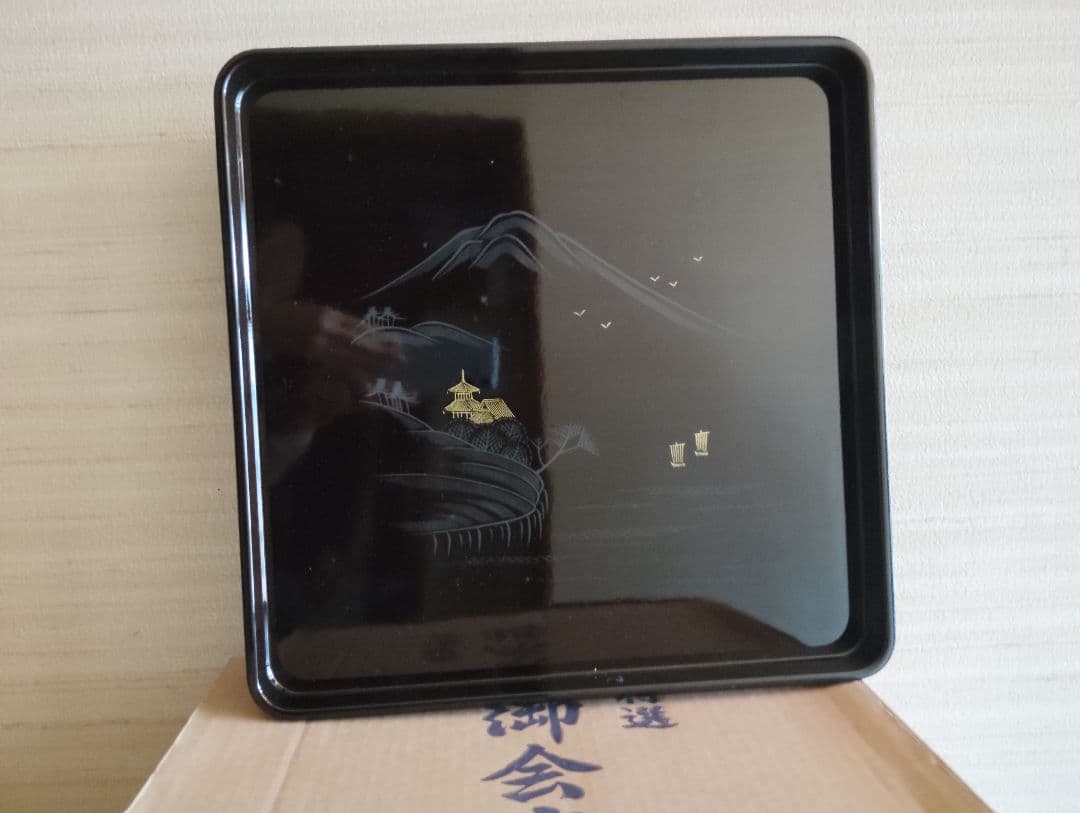 会津漆塗り　沈金　客膳セット　30セット