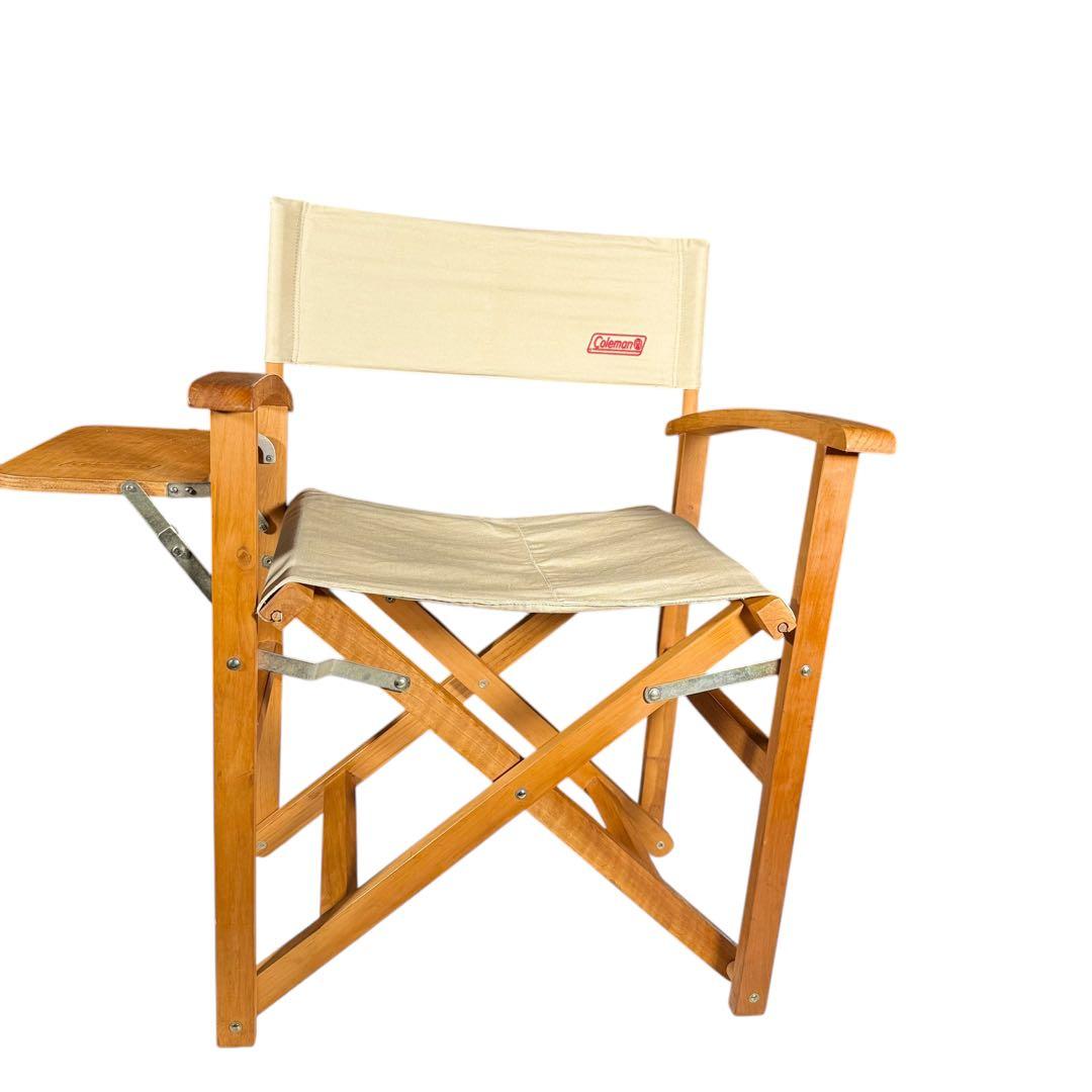 HR631 【廃盤希少品】コールマン　ガーデンウッドフォールチェア　テーブル付