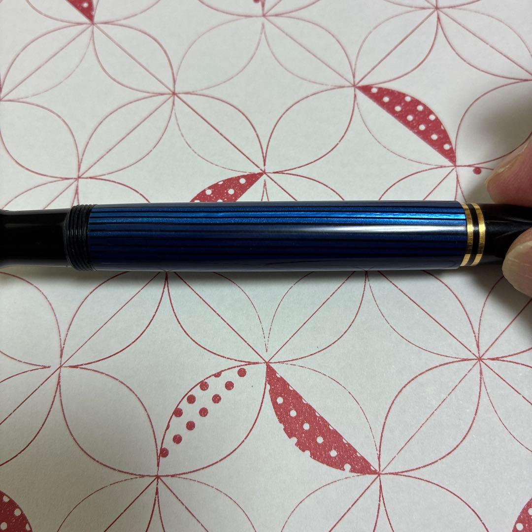 ブランド: Pelikan Souveran M600 ブルー縞 万年筆F