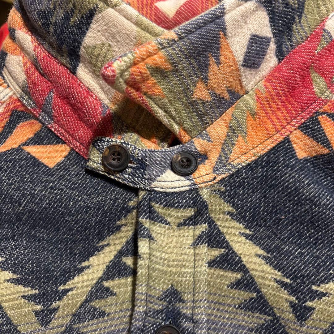 【希少】ラルフローレン ネイティブ柄 ネルシャツ XXL