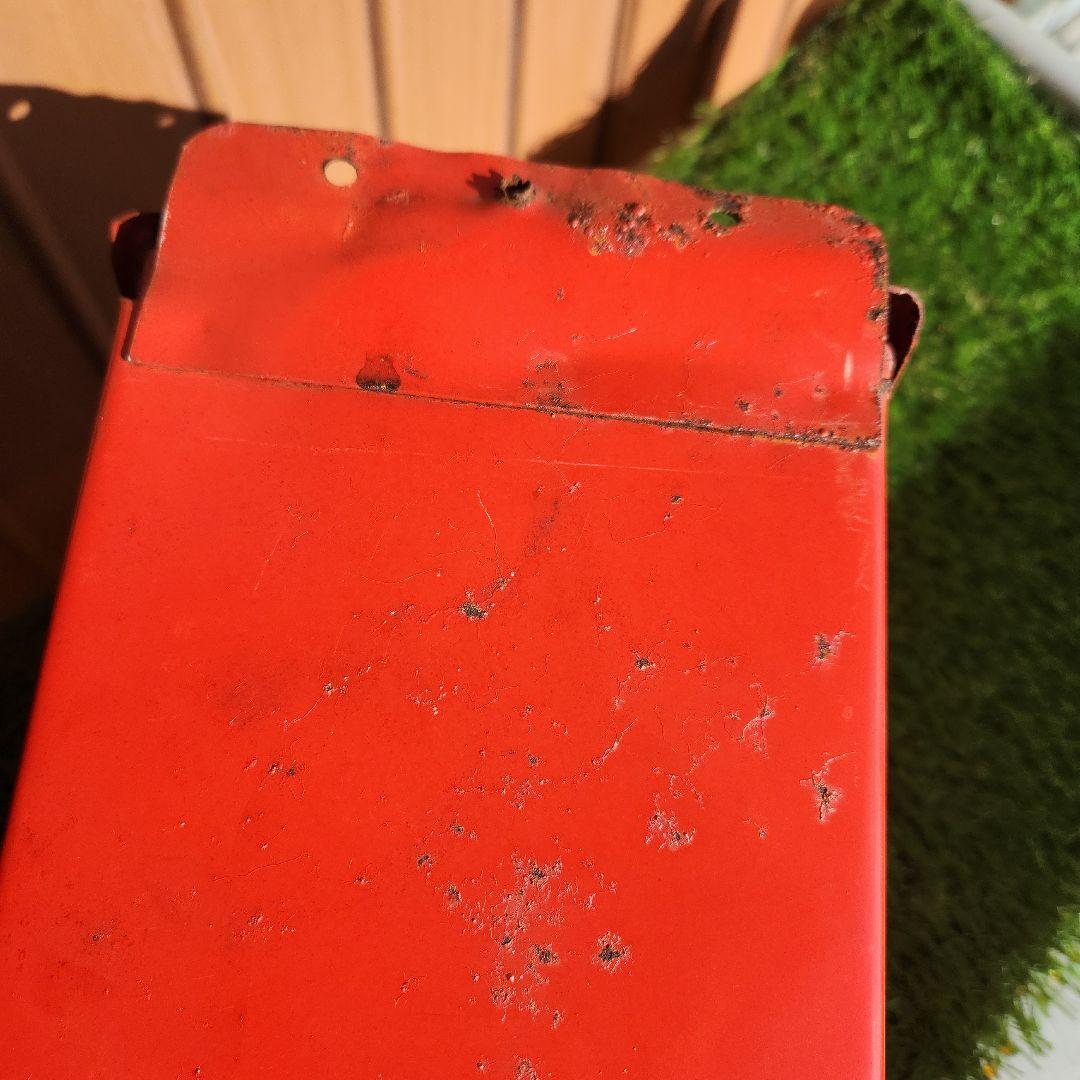 当時物　昭和レトロ　郵便受け　ポスト赤 サビ ジャンクガーデン