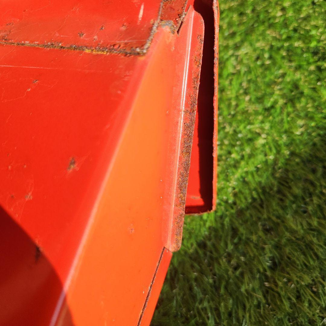 当時物　昭和レトロ　郵便受け　ポスト赤 サビ ジャンクガーデン