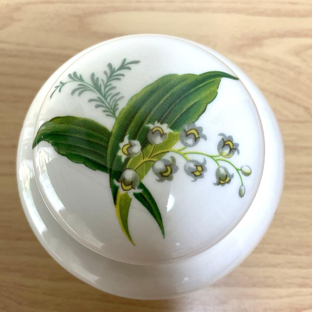 イギリス　ハマースレイ　すずらん　ジンジャージャー　ティーキャディ　約15cm