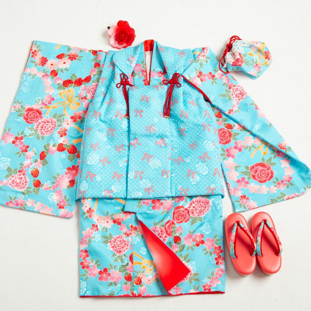 七五三 ３歳　被布フルセット　☆Childool チャイルドール　専用箱入り