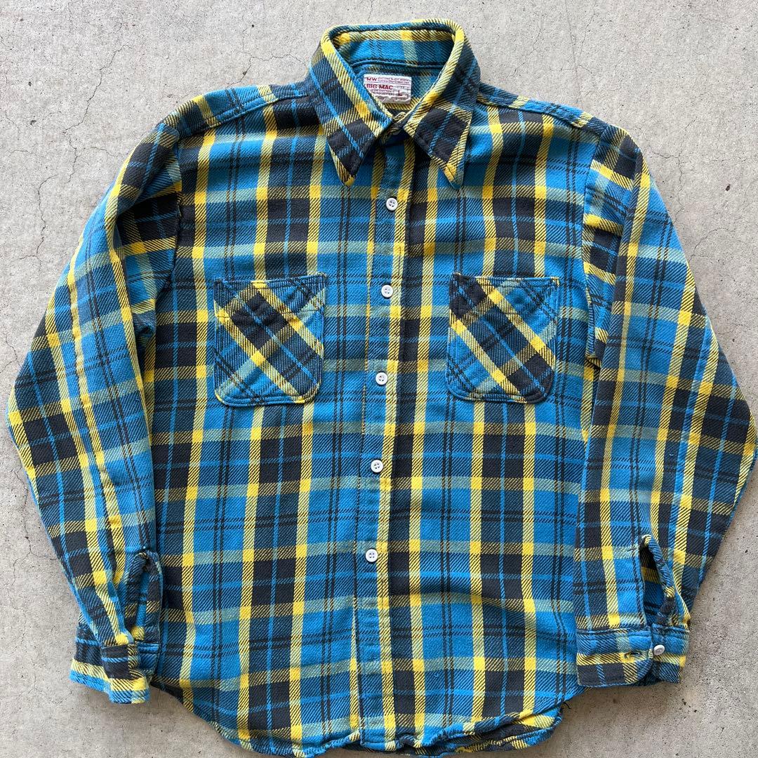 軍*ン様 70s 60s BIGMAC ネルシャツ 好配色　WINTER KIN