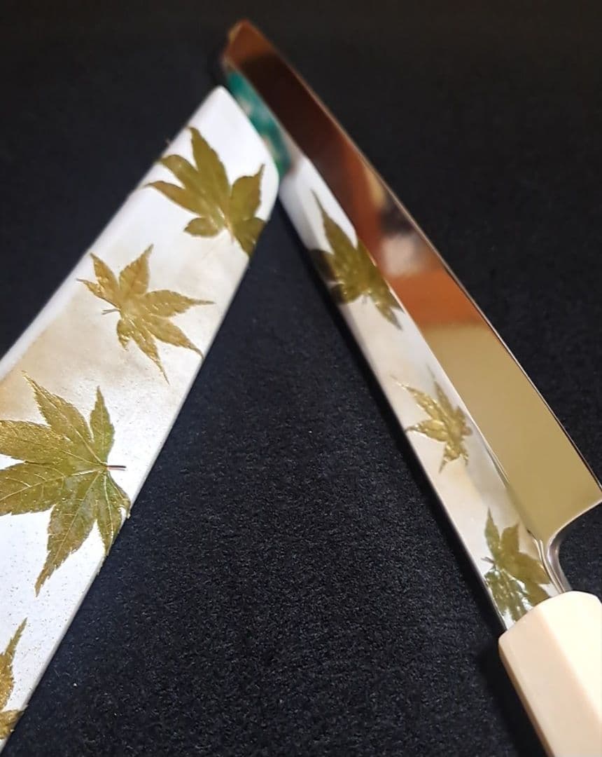 ぐ*ー様 ステン本焼 先丸 尺寸 V金10号 全鏡面仕上げ 刺身包丁 和包丁 鞘